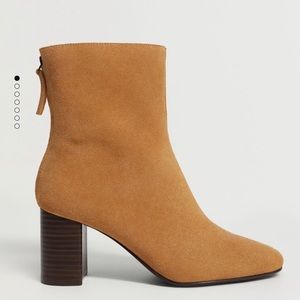 🌼 Suede Leather Ankle Boots by Mango